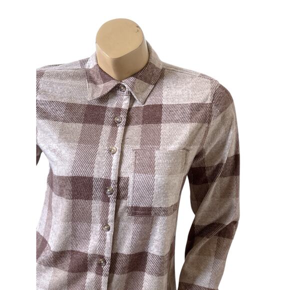 MAURICES Womens Size XS Long Sleeve Plaid Flannel Button Up Collared Shirt Top - Picture 5 of 8